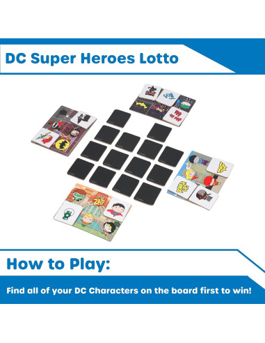 Juego de Cartas de Emparejamiento DC Comics para Niños 3-6 Años