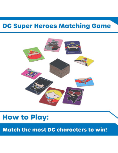 Juego de Cartas de Emparejamiento DC Comics para Niños 3-6 Años