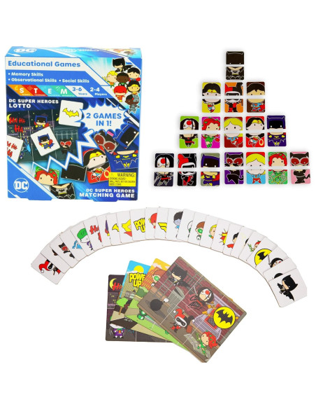 Juego de Cartas de Emparejamiento DC Comics para Niños 3-6 Años