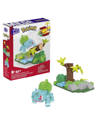 Set de Juguetes de Construcción MEGA Pokémon Bulbasaur 82 Piezas
