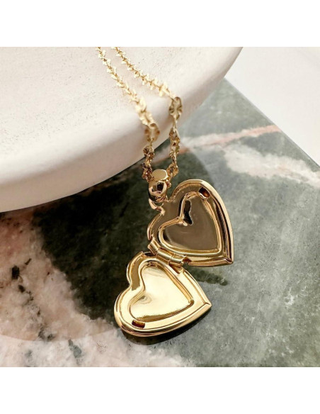 Collar Locket Corazón HONEYCAT Oro 18k Ajustable 45-53cm