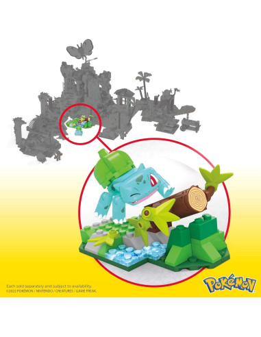 Set de Juguetes de Construcción MEGA Pokémon Bulbasaur 82 Piezas