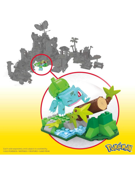 Set de Juguetes de Construcción MEGA Pokémon Bulbasaur 82 Piezas