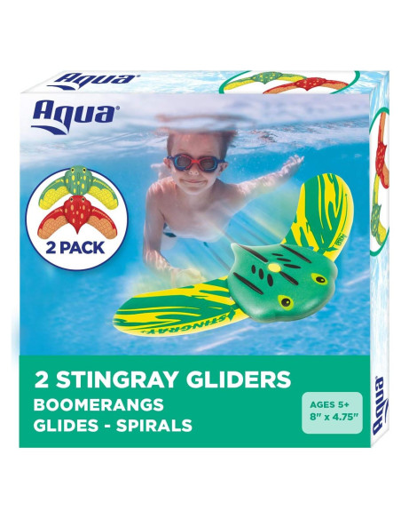Juguetes de piscina Aqua LEISURE Mini Manta Raya - Paquete de 2