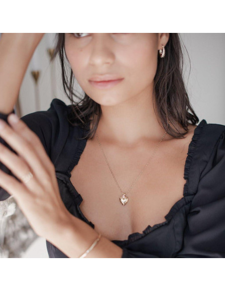 Collar Locket Corazón HONEYCAT Oro 18k Ajustable 45-53cm