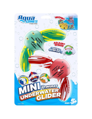 Juguetes de piscina Aqua LEISURE Mini Manta Raya - Paquete de 2