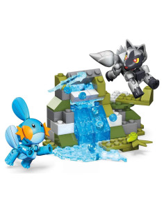 Mega Construx Pokemon Mudkip vs Poochyena - Juguete de Construcción