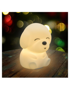 Luz Nocturna AULTRA Perro Recargable USB 16 Colores 11x12 cm