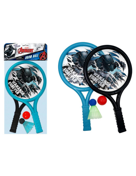 Juego de Pelotas de Raqueta Marvel Pantera Negra - 2 Raquetas