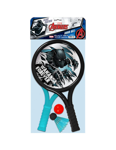Juego de Pelotas de Raqueta Marvel Pantera Negra - 2 Raquetas