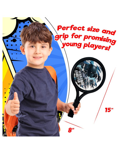 Juego de Pelotas de Raqueta Marvel Pantera Negra - 2 Raquetas