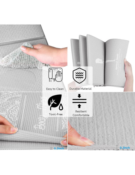 Esterilla de Yoga Plegable RUILIXIN Antideslizante 172.7x61cm