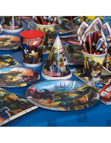 Platos de Papel Desechables Transformers 23 cm - 8 Pcs