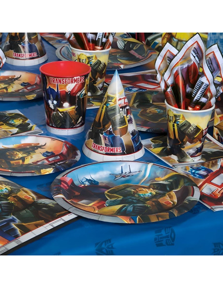 Platos de Papel Desechables Transformers 23 cm - 8 Pcs