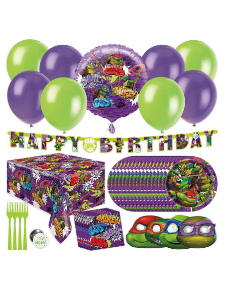 Suministros Fiesta Cumpleaños Tortugas Ninja Unique 16 Invitados
