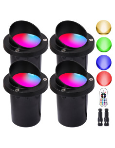 Luces de Jardín EAGLOD RGB 10W Impermeables 4 Paquete
