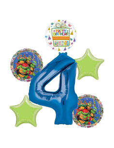 Paquete de Globos TMNT 4to Cumpleaños Anagram BQ_4190