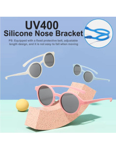 Gafas de sol polarizadas UV400 para bebés FBHLZ con banda 2