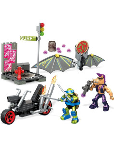 Mega Construx Tortugas Ninja Leo Planeador con Bebop 2