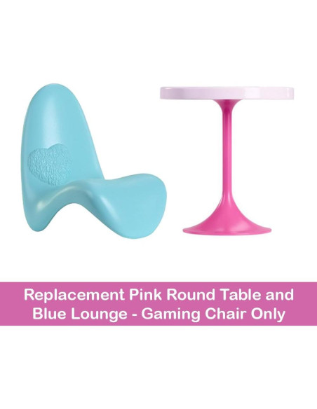 Piezas de Repuesto Barbie HMX10 - Mesa Rosa y Sillón Azul