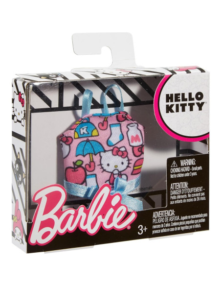 Top de Moda Barbie Hello Kitty Rosa con Lazo Azul - FLP42