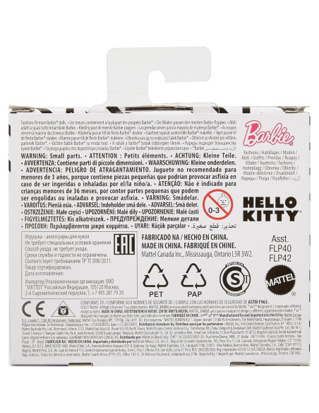 Top de Moda Barbie Hello Kitty Rosa con Lazo Azul - FLP42