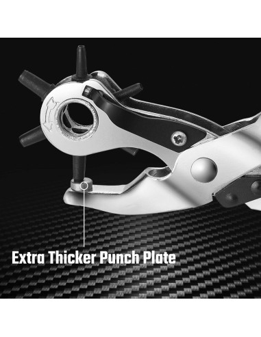 Perforadora Giratoria DURATECH 20 cm para Cuero 6 Tamaños