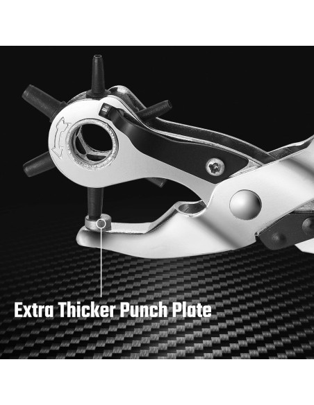 Perforadora Giratoria DURATECH 20 cm para Cuero 6 Tamaños