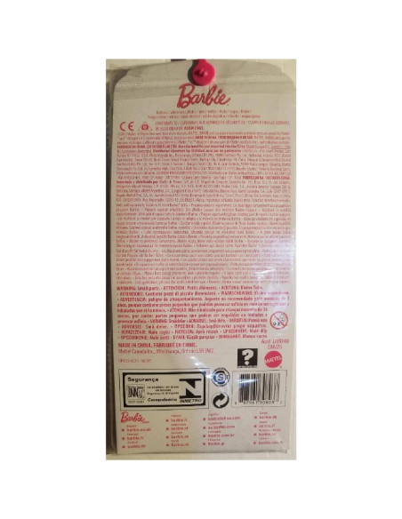 Vestido de lunares rosa y negro Barbie con zapatos y bolso