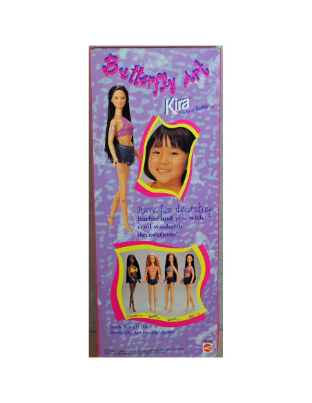 Muñeca Kira Barbie Arte de Mariposa 29 cm con Tatuajes