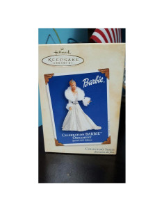 Adorno Colgante Barbie Celebración 2003 QX2459 - Pelaje Sintético