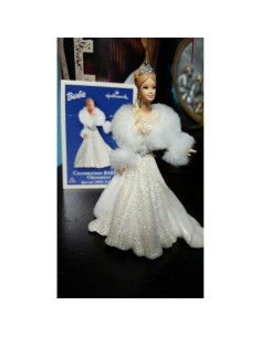 Adorno Colgante Barbie Celebración 2003 QX2459 - Pelaje Sintético 2