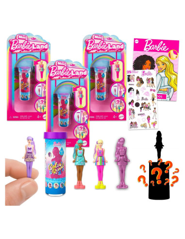 Conjunto de Muñecas Barbie Color Reveal - 3 Mini Figuras