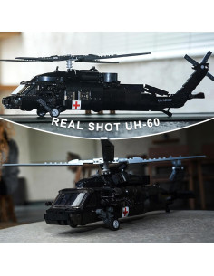 Conjunto de Helicóptero Militar UH-60 Black Hawk Sluban 692 PCS 2