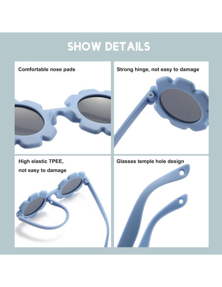 Gafas de sol polarizadas para bebés Rosa mate 0-24 meses