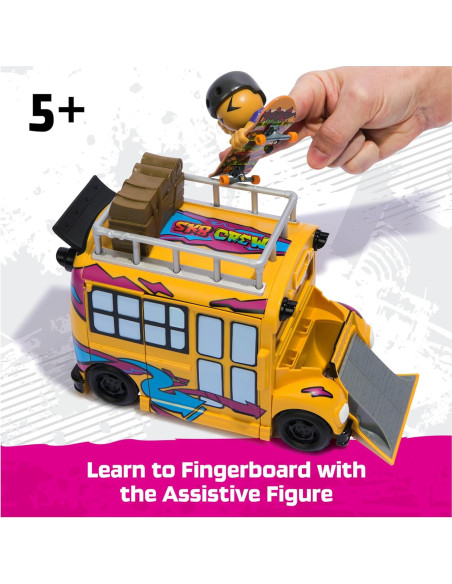 Autobús Sk8 2-en-1 Tech Deck con Fingerboard y Figura