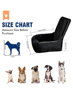 Asiento elevador para perros BOCHAO Negro 57x54x33 cm 2