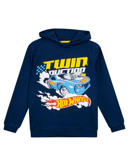 Sudadera Hot Wheels para Niños 100% Algodón Azul - hwhd1994