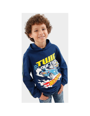 Sudadera Hot Wheels para Niños 100% Algodón Azul - hwhd1994