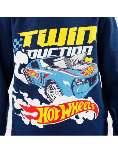 Sudadera Hot Wheels para Niños 100% Algodón Azul - hwhd1994