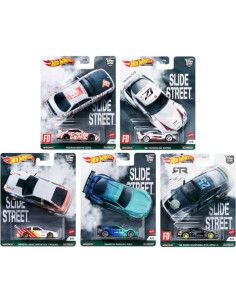 Conjunto de 5 Vehículos Diecast Hot Wheels Premium Slidewayz 2
