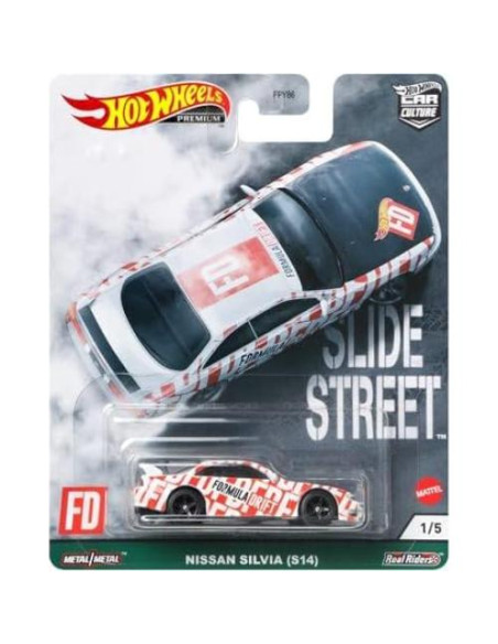 Conjunto de 5 Vehículos Diecast Hot Wheels Premium Slidewayz