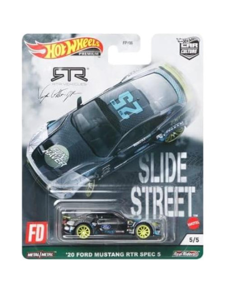 Conjunto de 5 Vehículos Diecast Hot Wheels Premium Slidewayz