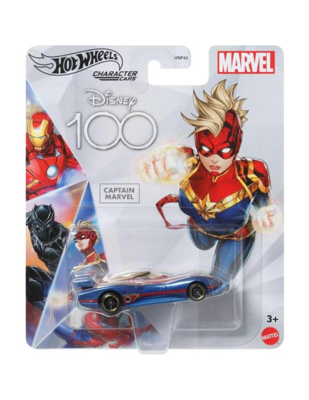 Hot Wheels Marvel Paquete 2 Autos Capitán América y Marvel