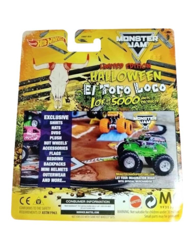 Hot Wheels 1:64 El Toro Loco Halloween Edición Especial