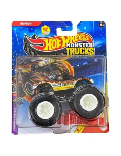 Hot Wheels Monster Trucks Bigfoot Diecast 1:64 con Coche Aplastado
