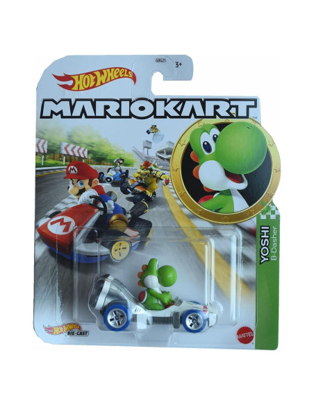 Auto a Escala Hot Wheels Mario Kart Yoshi B-Dasher 1:64