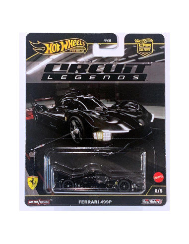 Hot Wheels Premium Ferrari 499P Negro Chase 1:64 con Protector