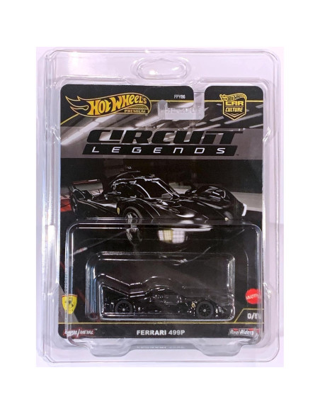 Hot Wheels Premium Ferrari 499P Negro Chase 1:64 con Protector