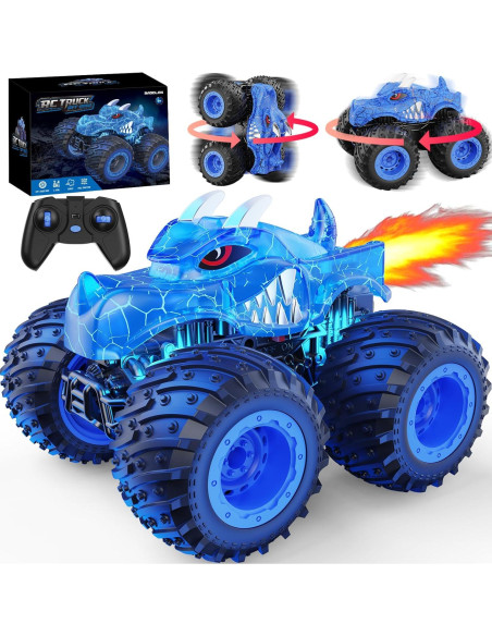 Coche Monstruo RC BAODLON Azul Todo Terreno 17.8x12.7cm